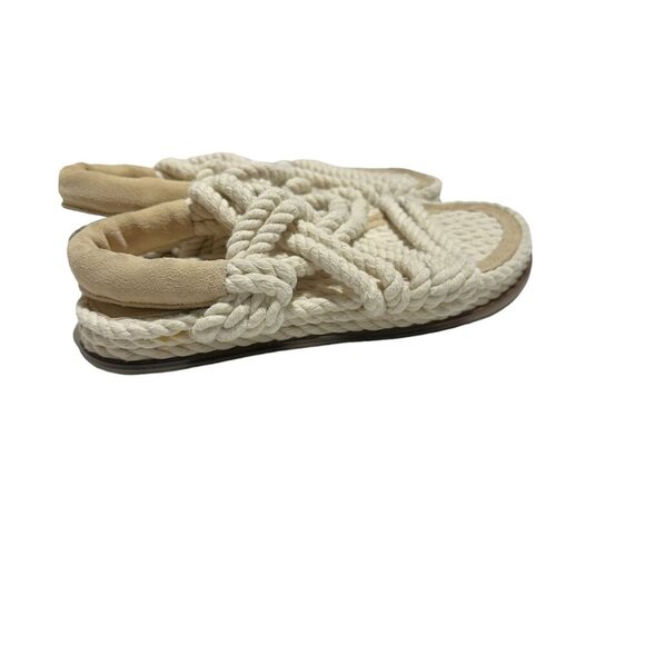 NEW TOPSHOP Women's Fiesta Flat Rope Sandals Beige - Picture 8 of 10
